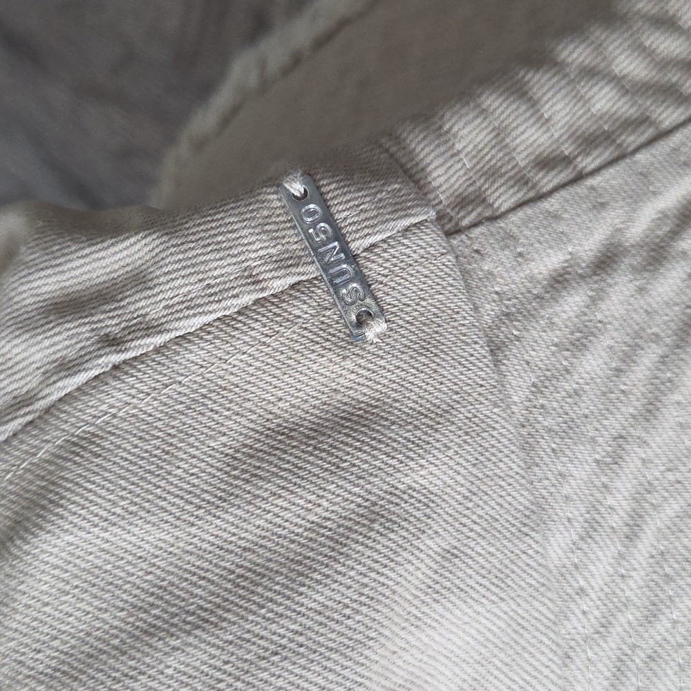 NEW! SUN50 Frayed Edge Denim Bucket Hat Sand Khaki Chino IVORY - Picture 4 of 9